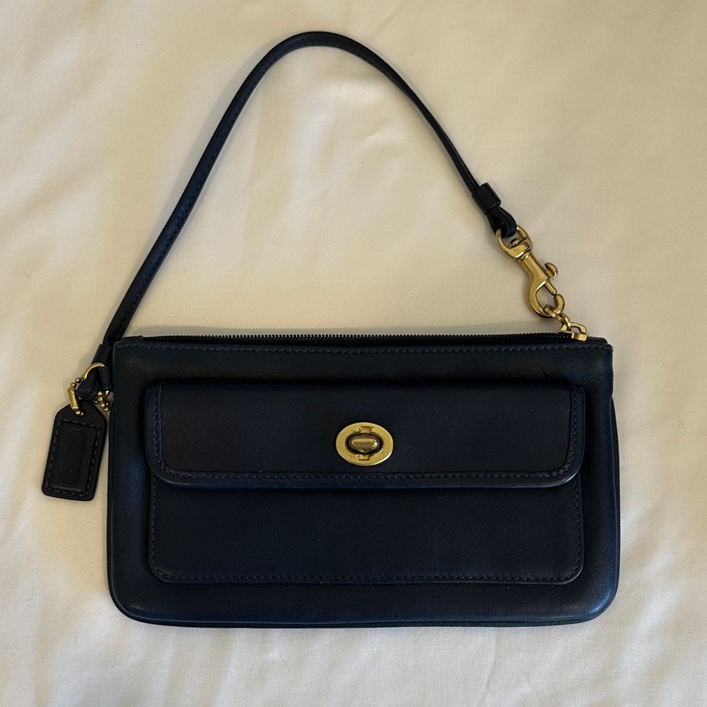 Navy Coach Legacy Turn Lock Wristlet - Picture 6 of 6